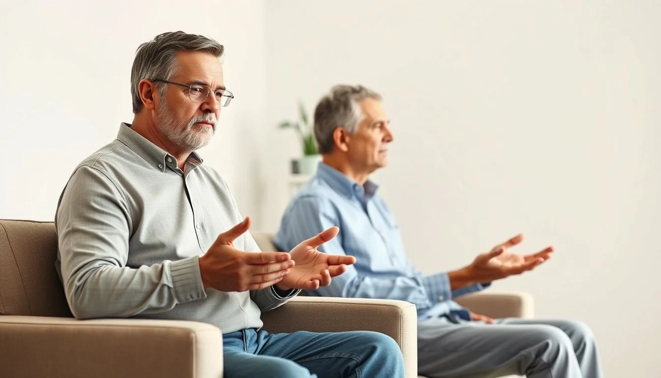 Counselor talking with a client