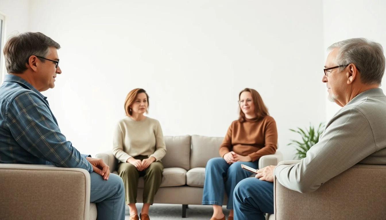 Counselor talking with a client